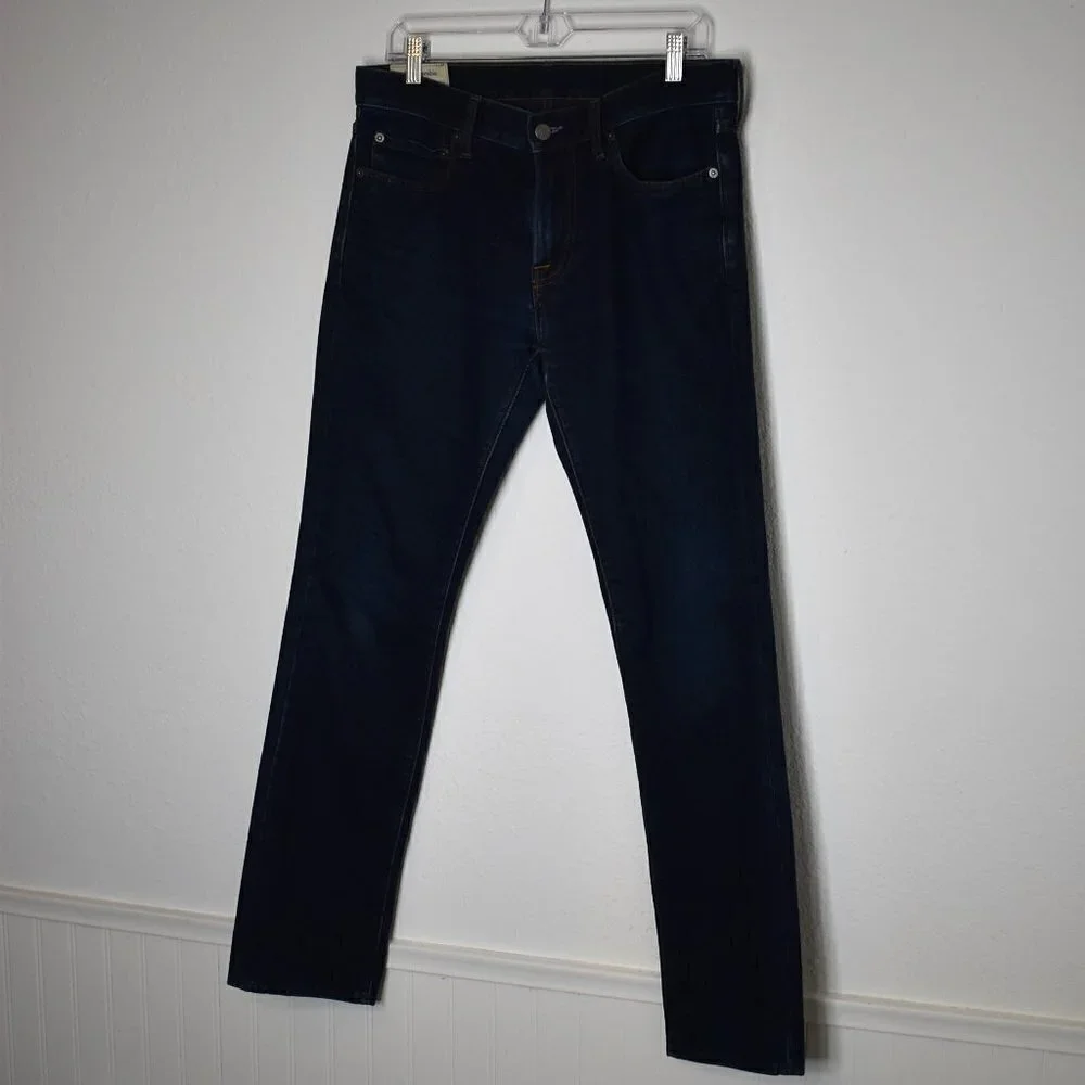 Abercrombie & Fitch Mens Jeans Sz 31 X 32 Skinny Mid Rise Dark Wash 5 Pocket